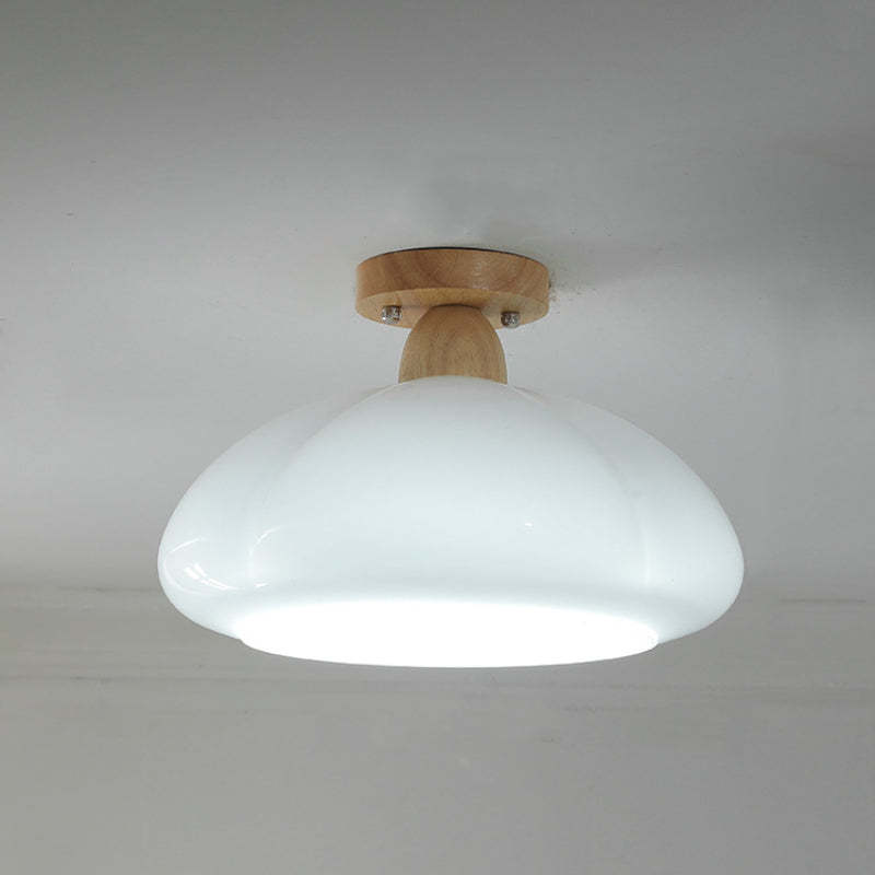 Hailie LED Ceiling Light with wood base - Modern lighting solution
