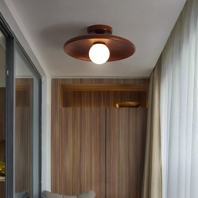 Carins Modern Round Flush Mount Ceiling Light in interior setting