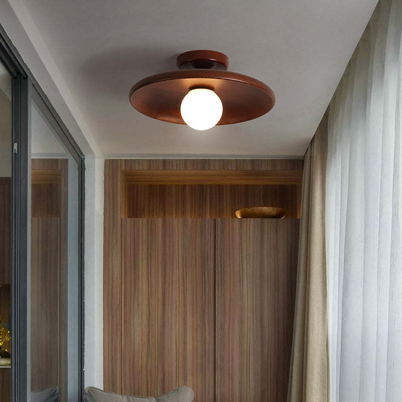 Carins Modern Round Flush Mount Ceiling Light in interior setting