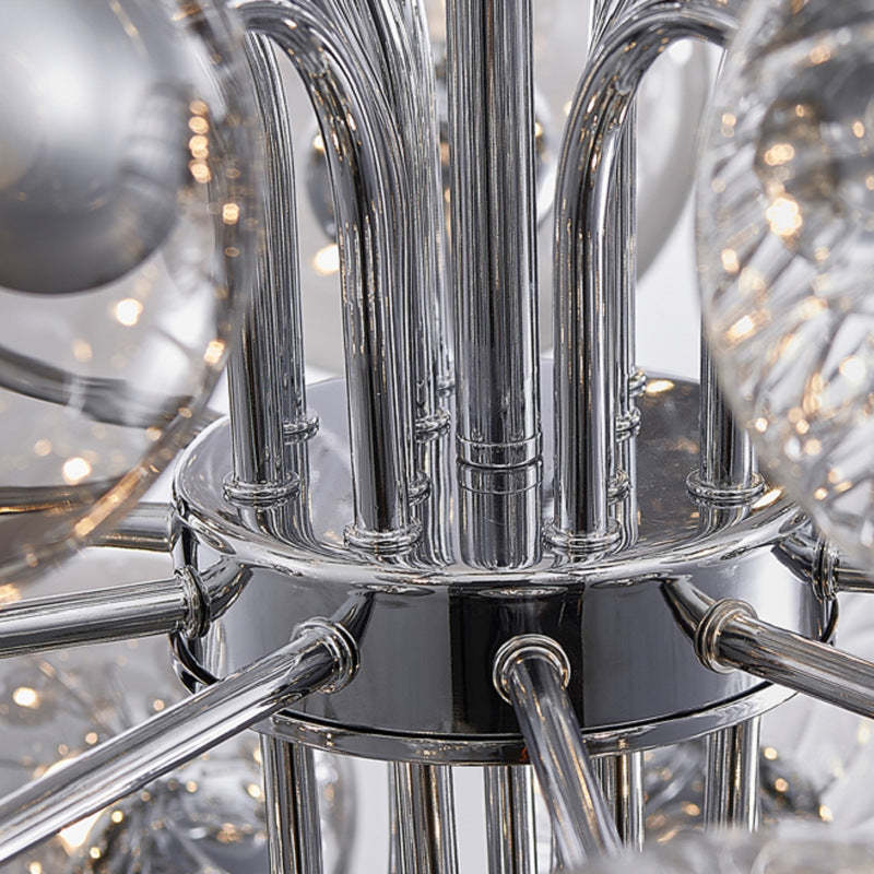 Valentina Chandelier Detail - Metal & Glass Construction
