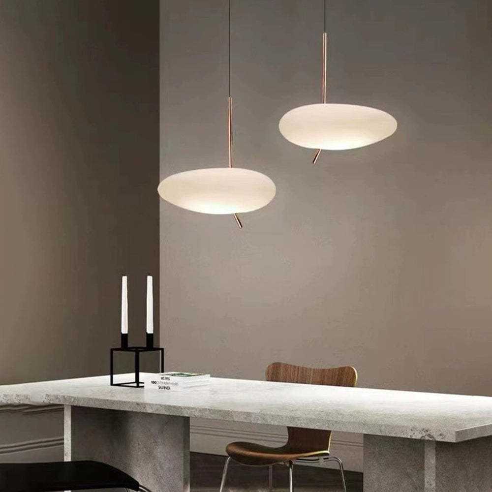 Hailie Modern Pebbles Pendant Lights over dining table