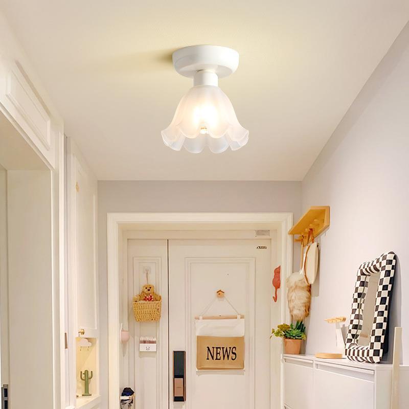 Bella Cute Flush Mount Ceiling Light in hallway, 'NEWS' decor