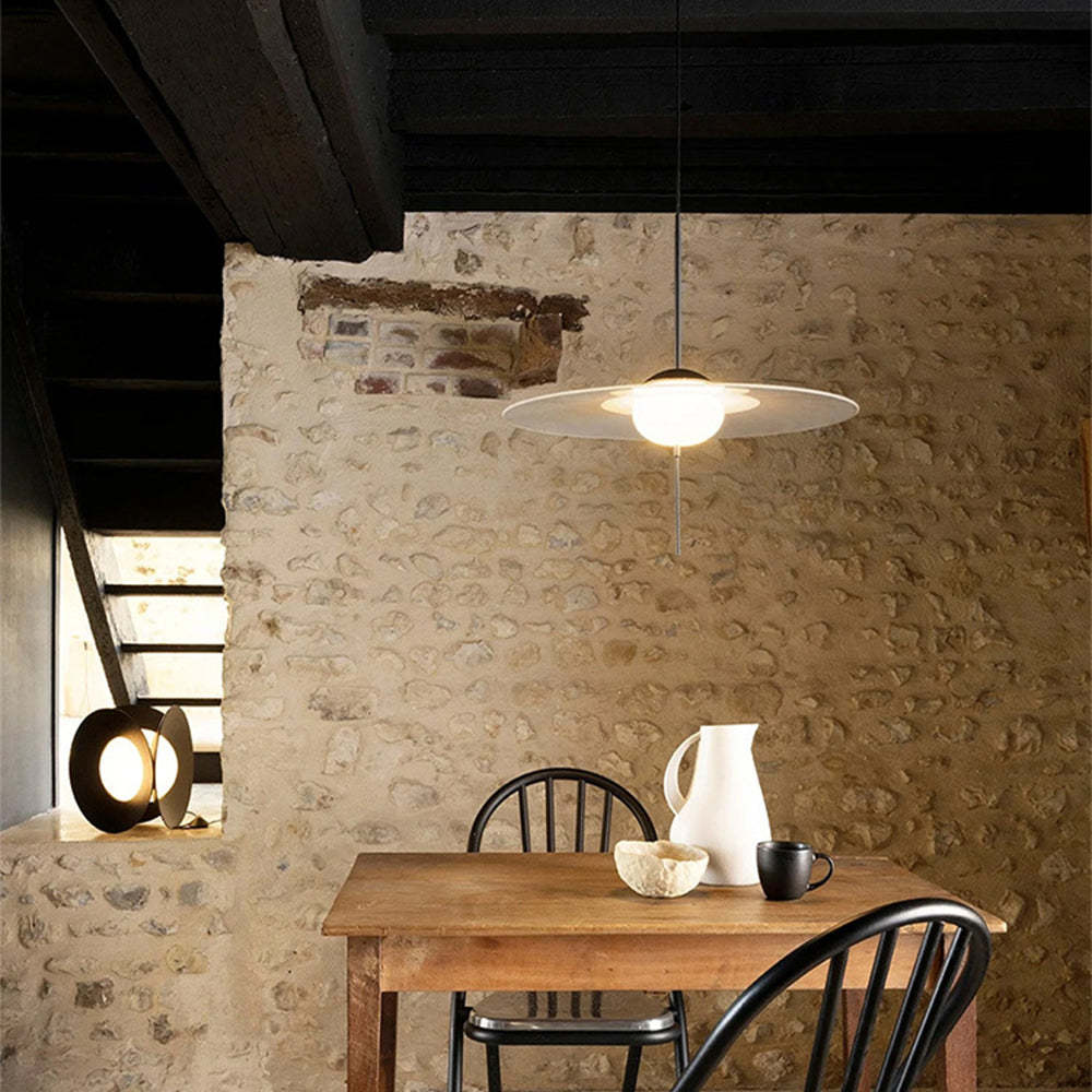 Modern Cairns pendant light over dining table