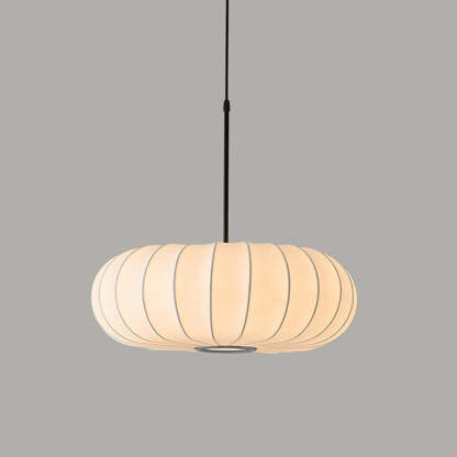 Renée Round Fabric Pendant Light by Lassola