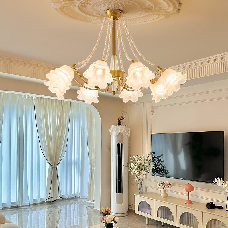 Marilyn Vintage Flower Glass Pendant Light Shades Living Room Bedroom