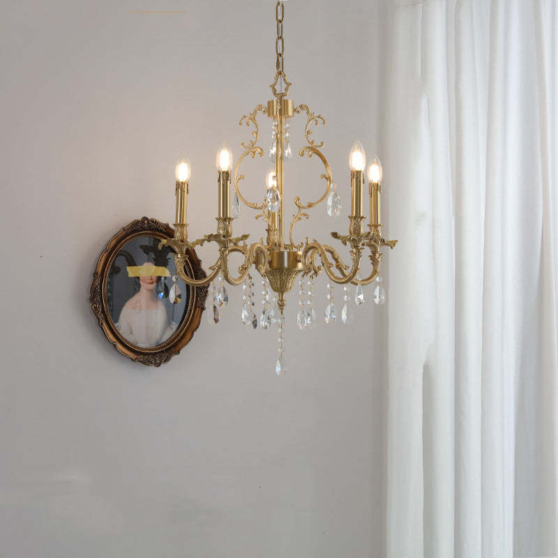 Gold Silva Luxury Chandelier with crystals, indoor lighting