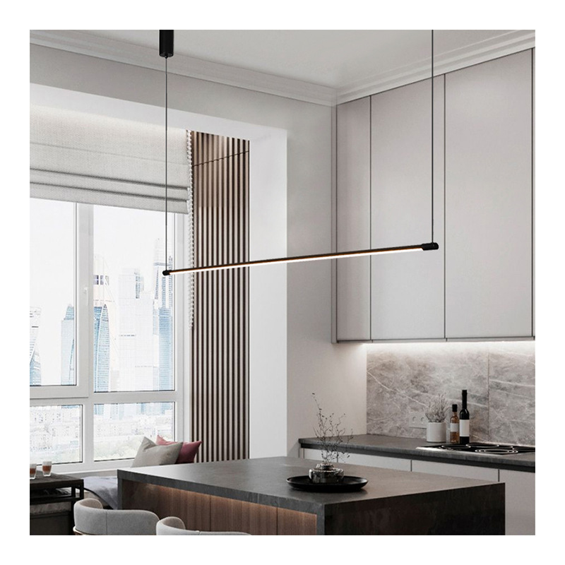 Edge Minimalist Linear Pendant Light Living Room