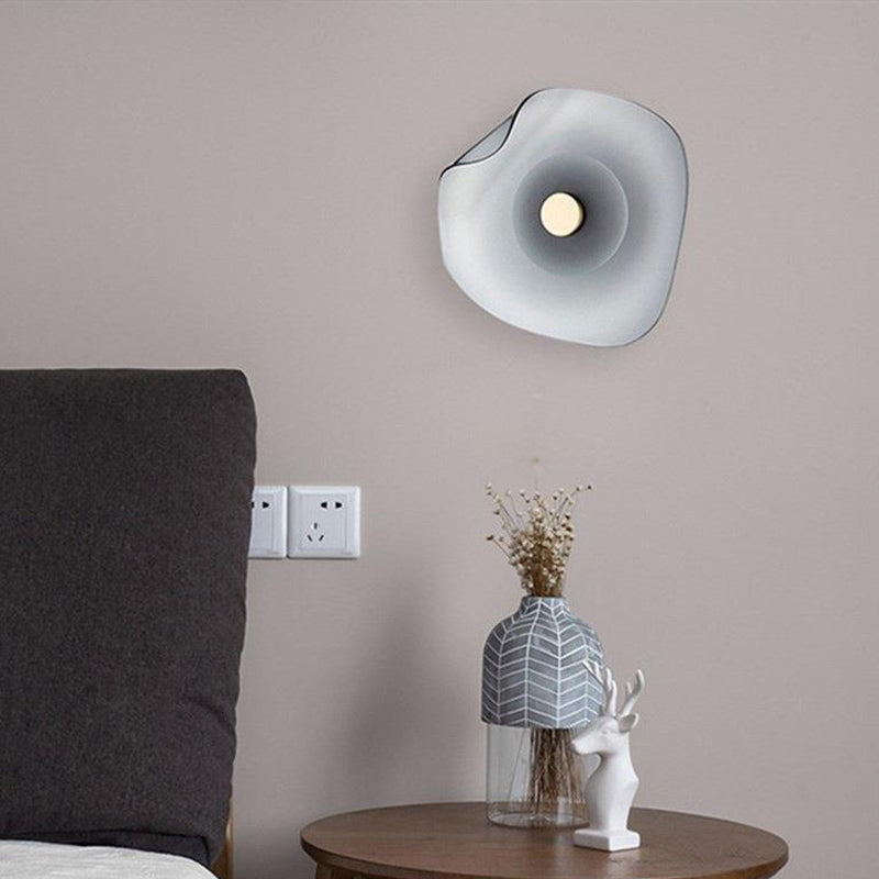 Modern Veta flower wall lamp in bedroom setting