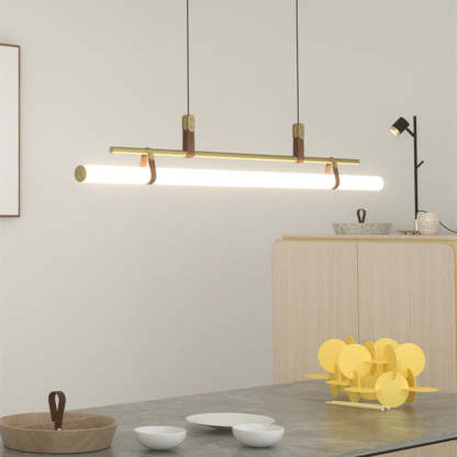 Edge Linear Pendant Light over dining table, Las Sola