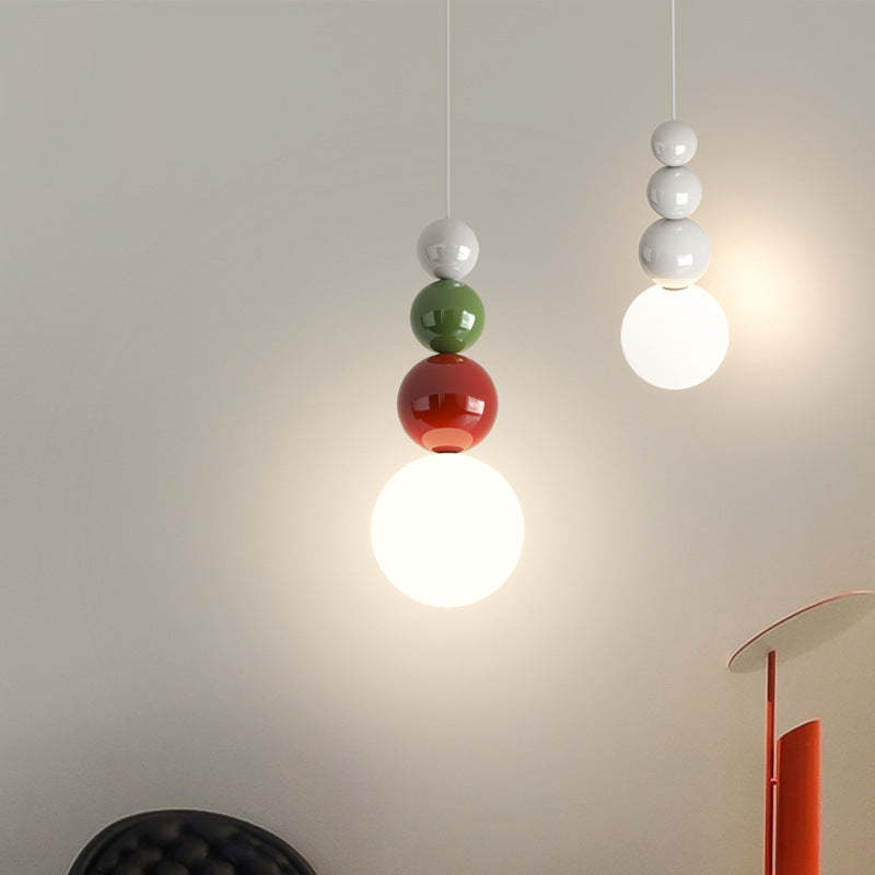 Modern pendant lights with colorful orb design