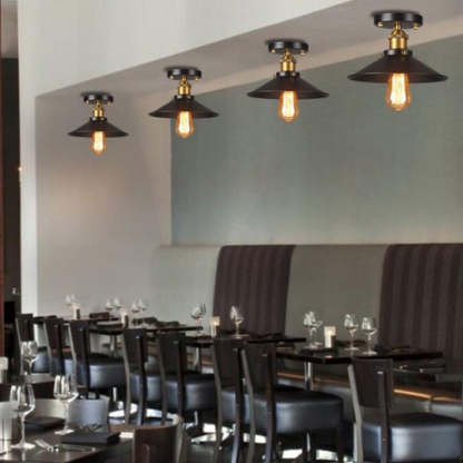 Restaurant featuring Alessio Industrial Ceiling Lights