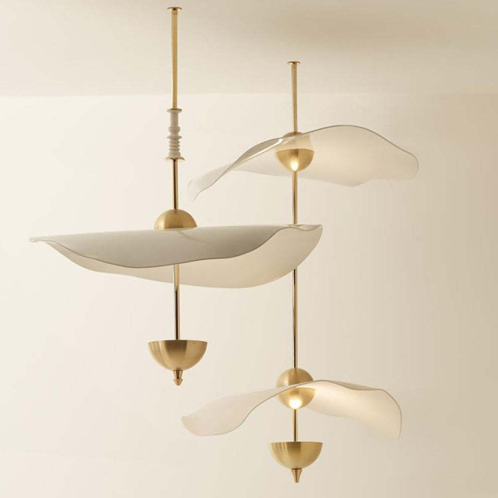 Cairns Modern Pendant Light, Gold and Acrylic, Dining Room Lighting