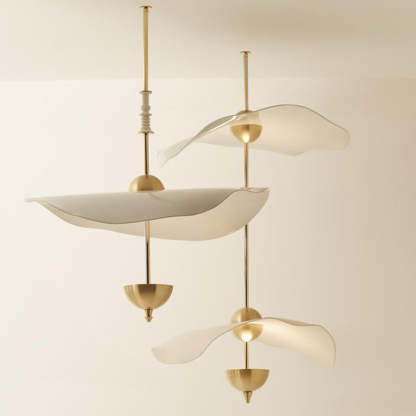 Cairns Modern Pendant Light, Gold and Acrylic, Dining Room Lighting
