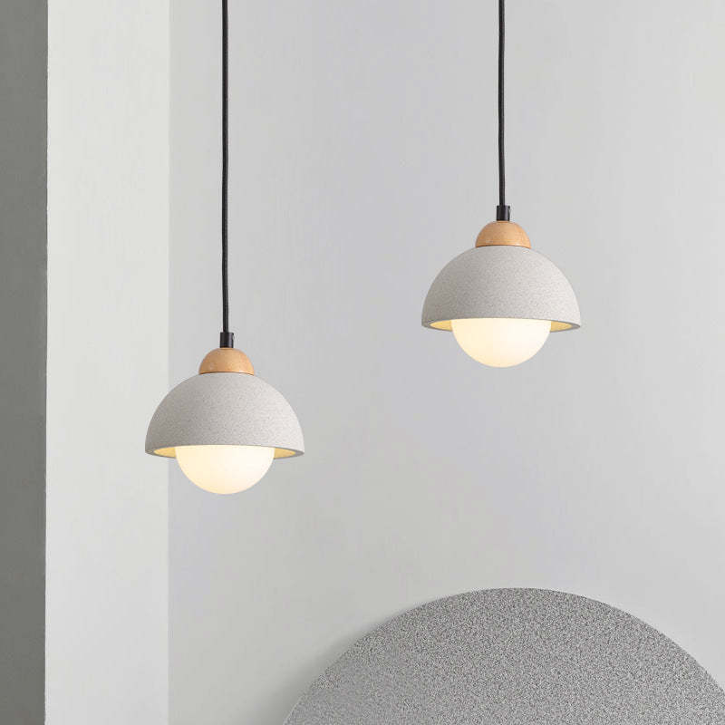 Ozawa Modern Pendant Lights - Cement Dome Design