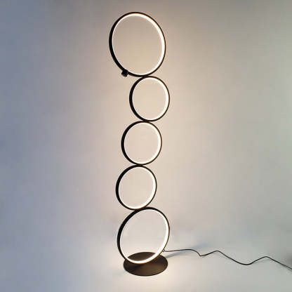 Arisha multi-ring floor lamp. Modern lighting fixture.