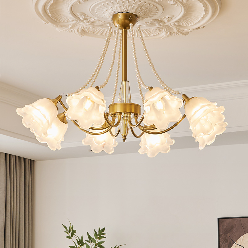 Marilyn Vintage Flower Glass Pendant Light Shades Living Room Bedroom