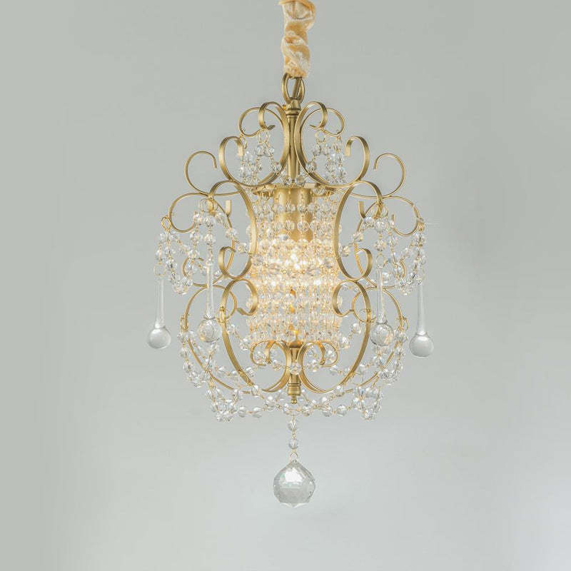 Gold Alessio Crystal Pendant Light for Bedroom