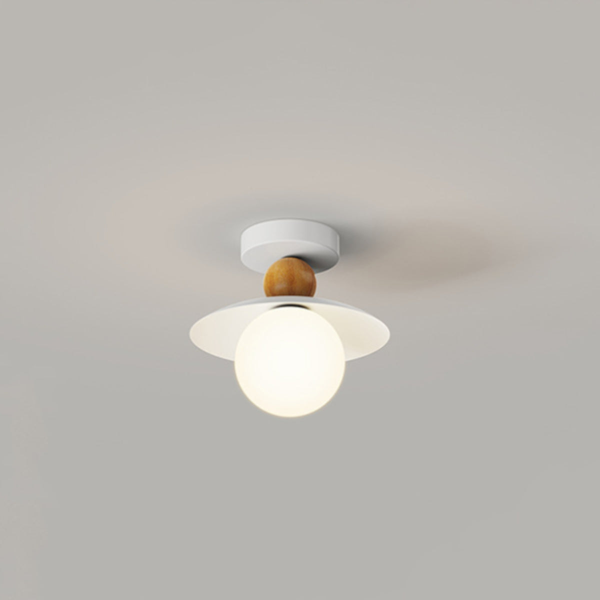 Hailie Modern LED Ceiling Light with wood detail