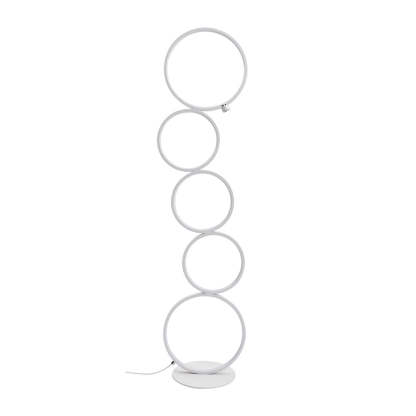 White Arisha Multi-Ring Floor Lamp. Modern Art Lighting