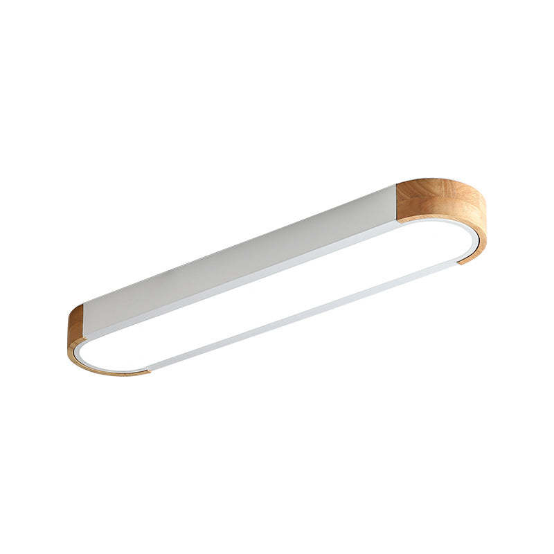 Modern wood ceiling light. Morandi style lighting for bedrooms and hallways