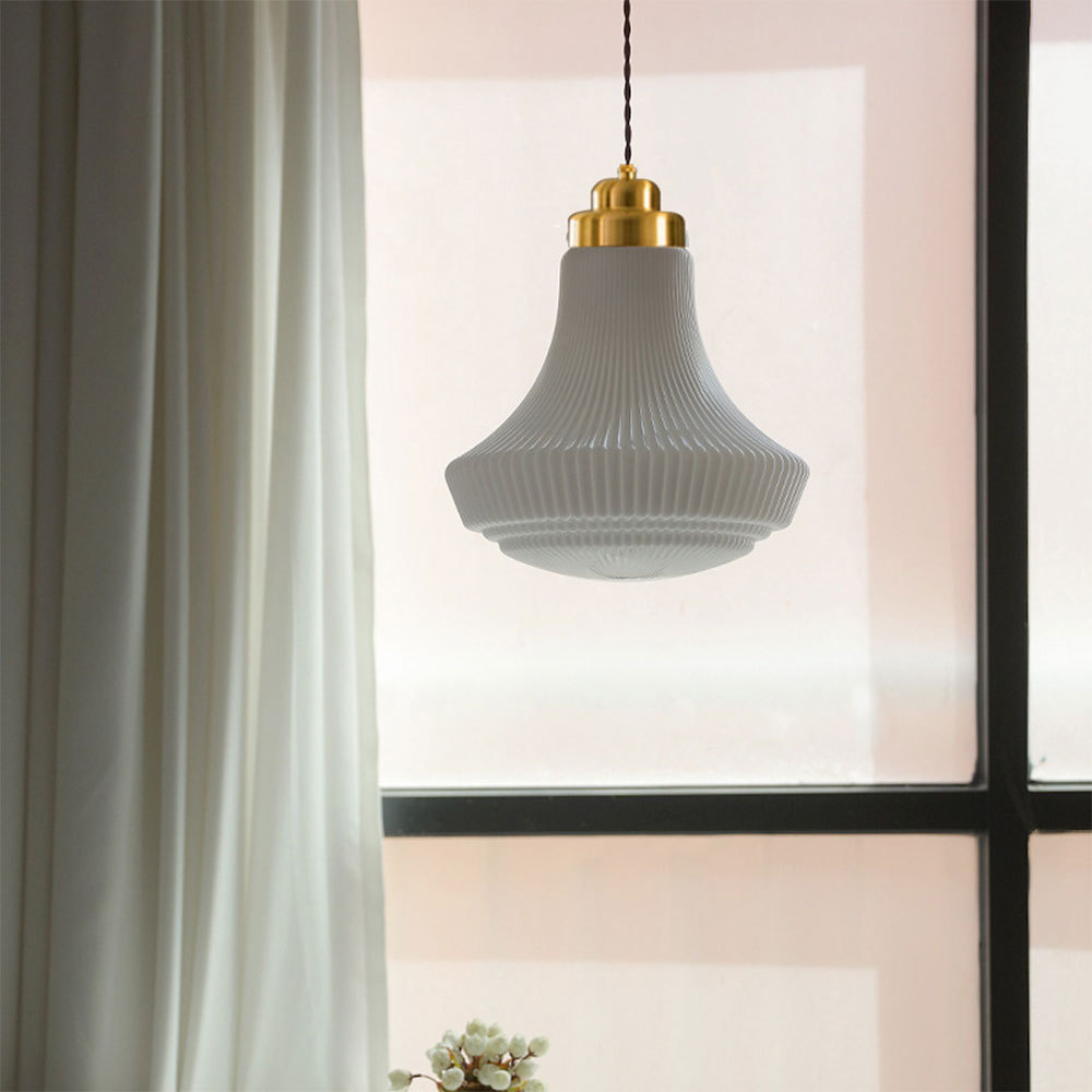 Hailie Retro Pendant Light in situ - bedroom or dining room lighting