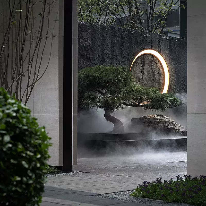 Elif Ring LED Wall Lamp: Modern Garden Lighting