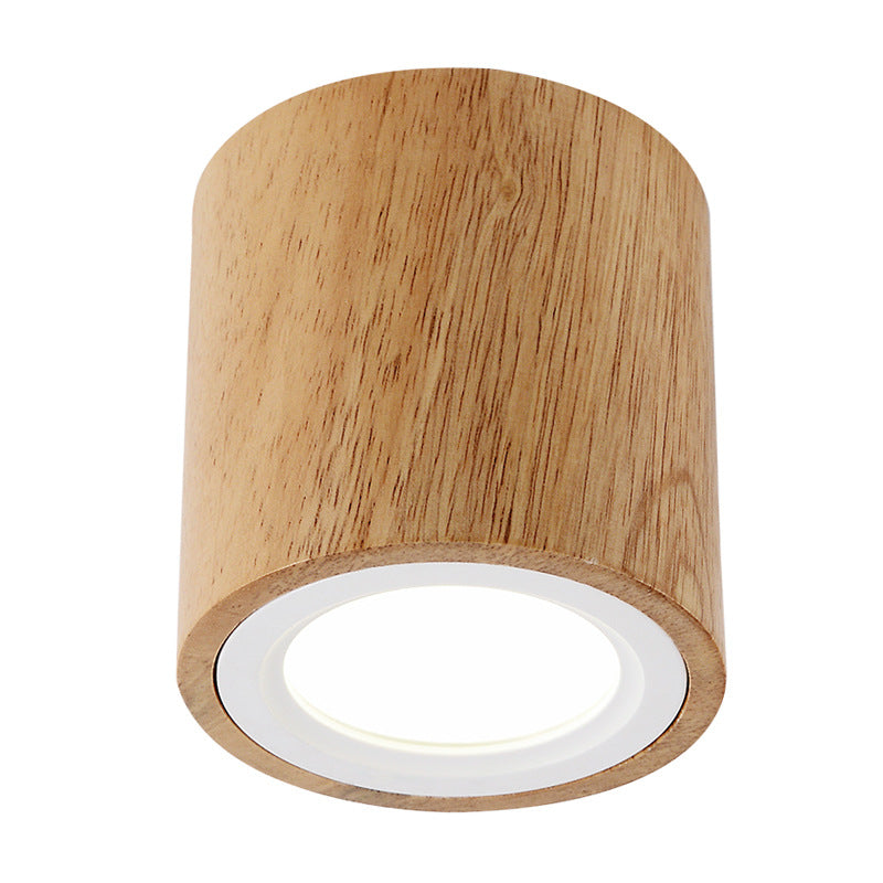 Ozawa wood ceiling light, modern cylindrical fixture