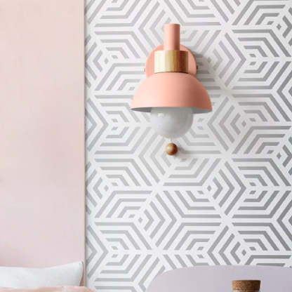 Morandi Modern LED Wall Lamp in pink, Bedroom Lighting
