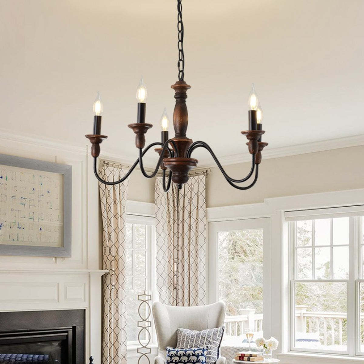 Silva Industrial Design LED Indoor Pendant Light Wood Metal
