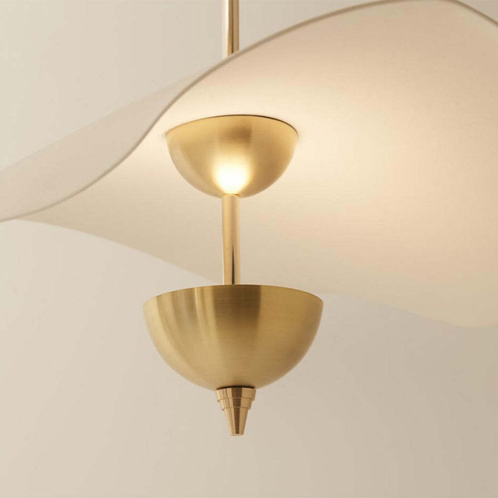 Cairns Pendant Light: Gold metal and acrylic detail