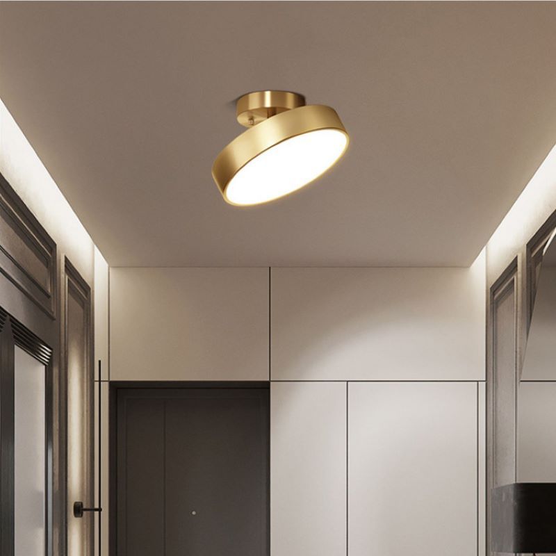 Gold Bella Flush Mount Ceiling Light in Hallway