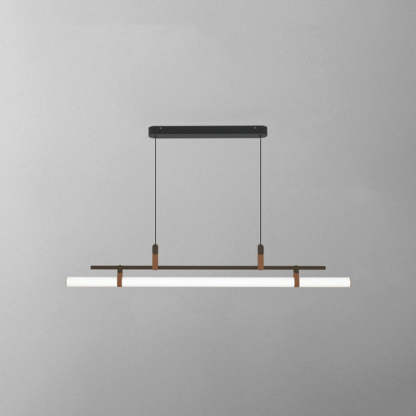 Las Sola Edge linear pendant light. Modern metal lighting.