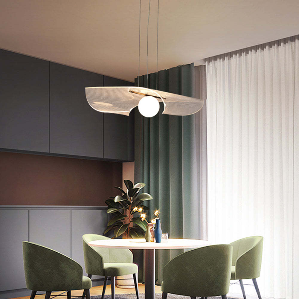 Modern Cairns LED Pendant Light above dining table