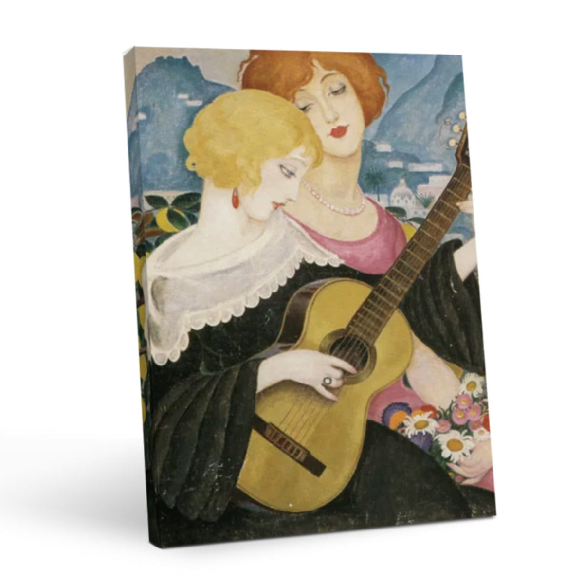 Gerda Wegener's "Air de Capri" vintage art, women and guitar