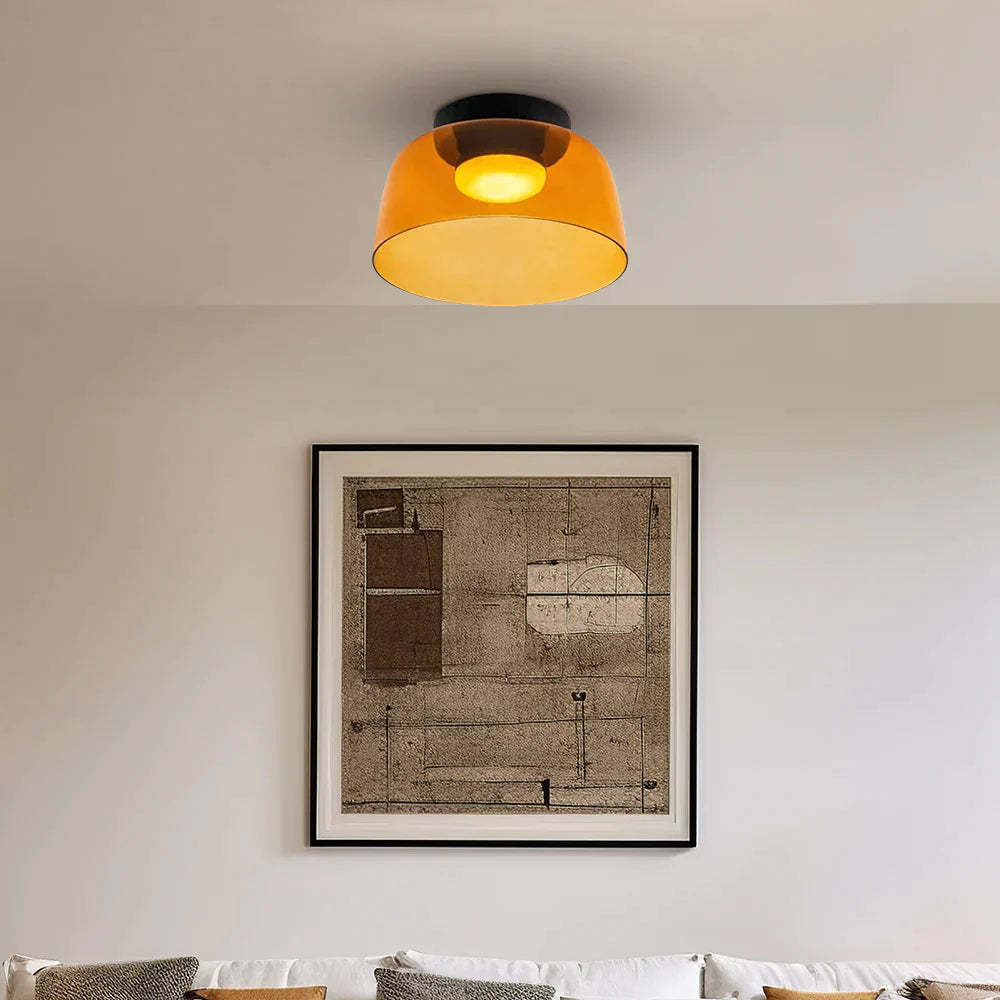 Modern Morandi Orange Glass Ceiling Light