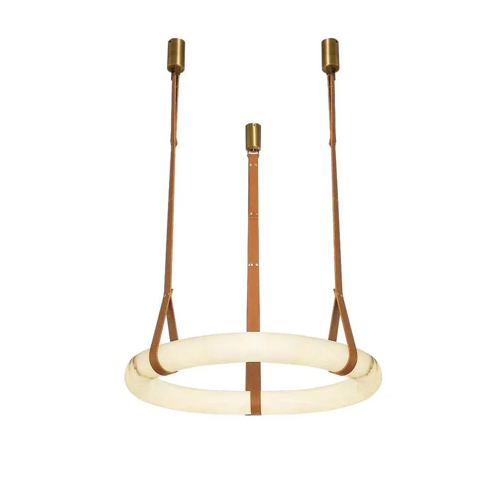 Hailie Vintage Unusual Resin Leather Pendant Light Living Dining Room