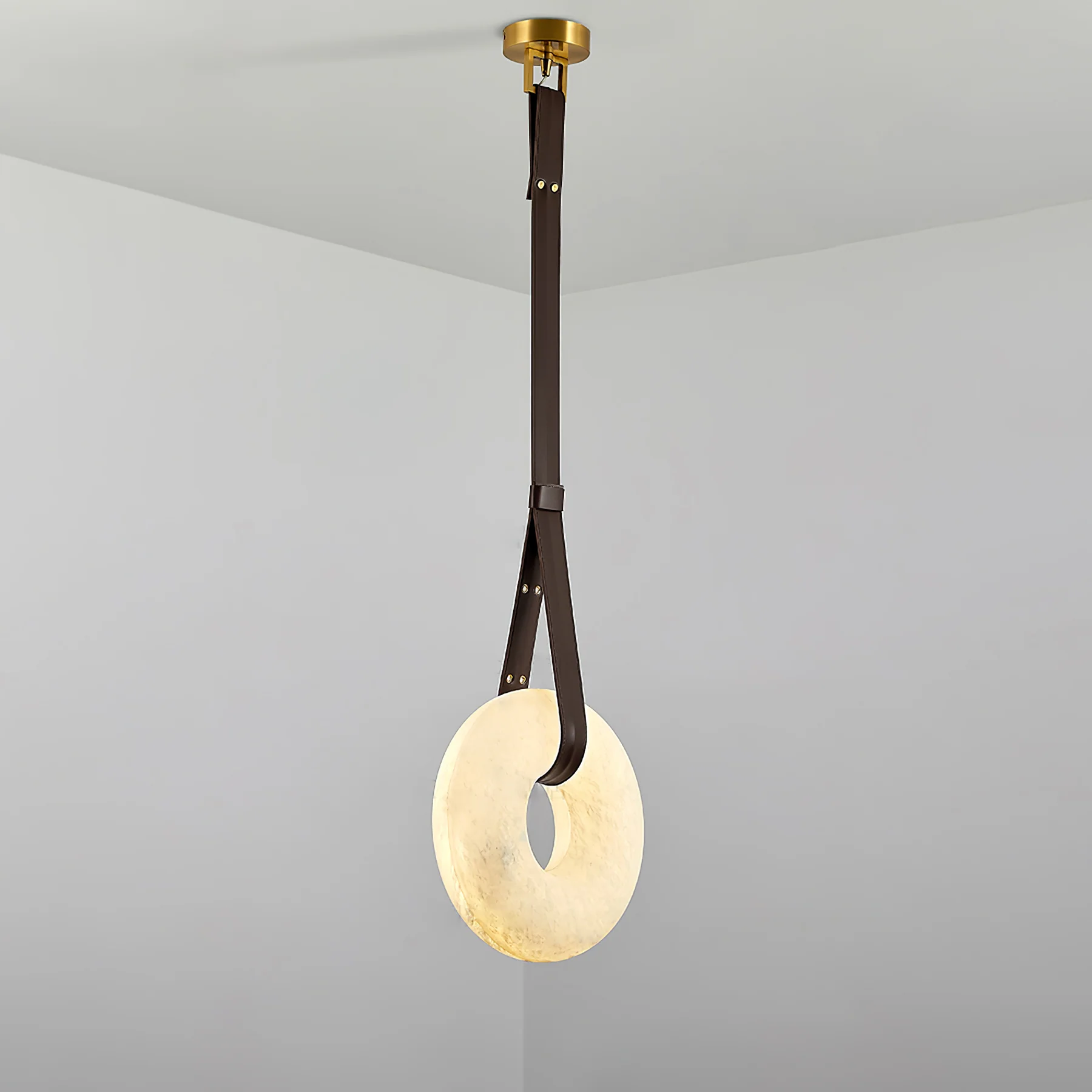 Hailie Vintage Unusual Resin Leather Pendant Light Living Dining Room