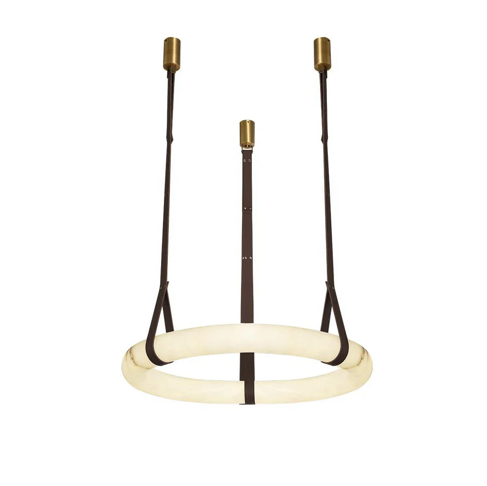 Hailie Vintage Unusual Resin Leather Pendant Light Living Dining Room