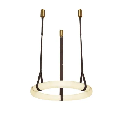 Hailie Vintage Unusual Resin Leather Pendant Light Living Dining Room