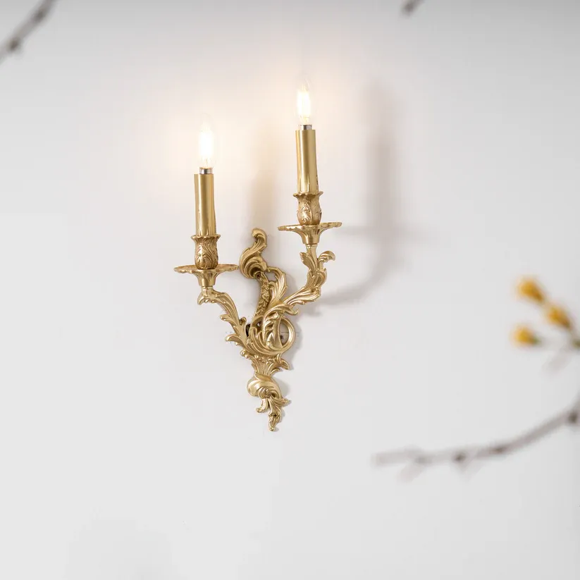 Alessio Vintage Palace Candle Wall Light Living Room Bedroom Bathroom