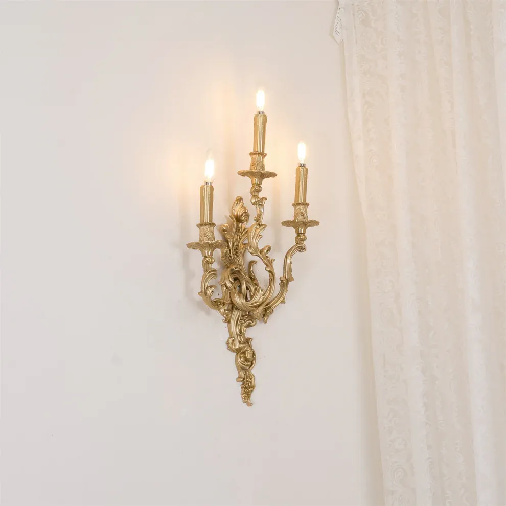 Alessio Vintage Palace Candle Wall Light Living Room Bedroom Bathroom