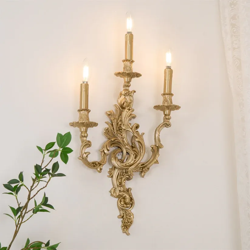 Alessio Vintage Palace Candle Wall Light Living Room Bedroom Bathroom