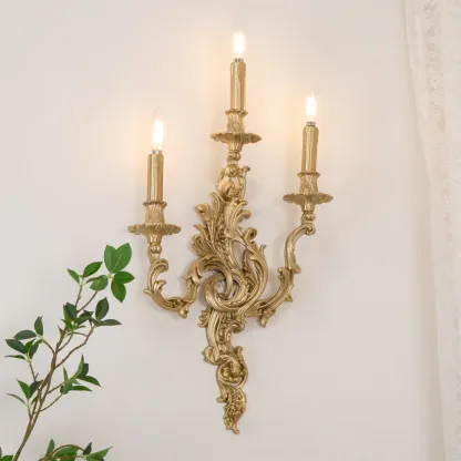 Alessio Vintage Palace Candle Wall Light Living Room Bedroom Bathroom