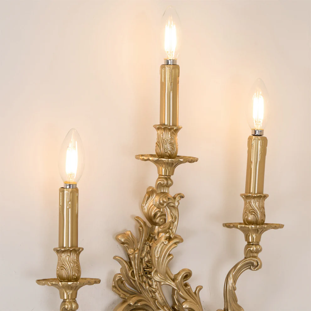 Alessio Vintage Palace Candle Wall Light Living Room Bedroom Bathroom
