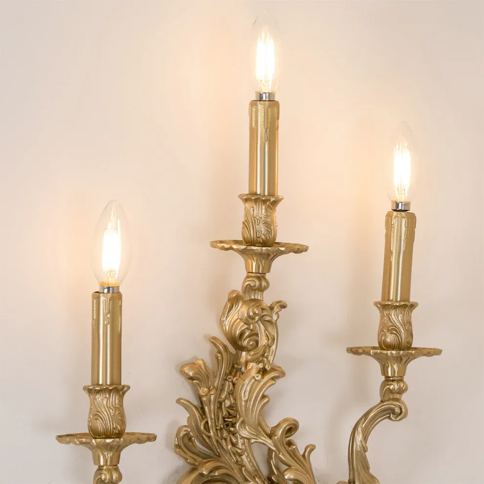 Alessio Vintage Palace Candle Wall Light Living Room Bedroom Bathroom