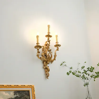 Alessio Vintage Palace Candle Wall Light Living Room Bedroom Bathroom