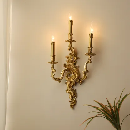 Alessio Vintage Palace Candle Wall Light Living Room Bedroom Bathroom