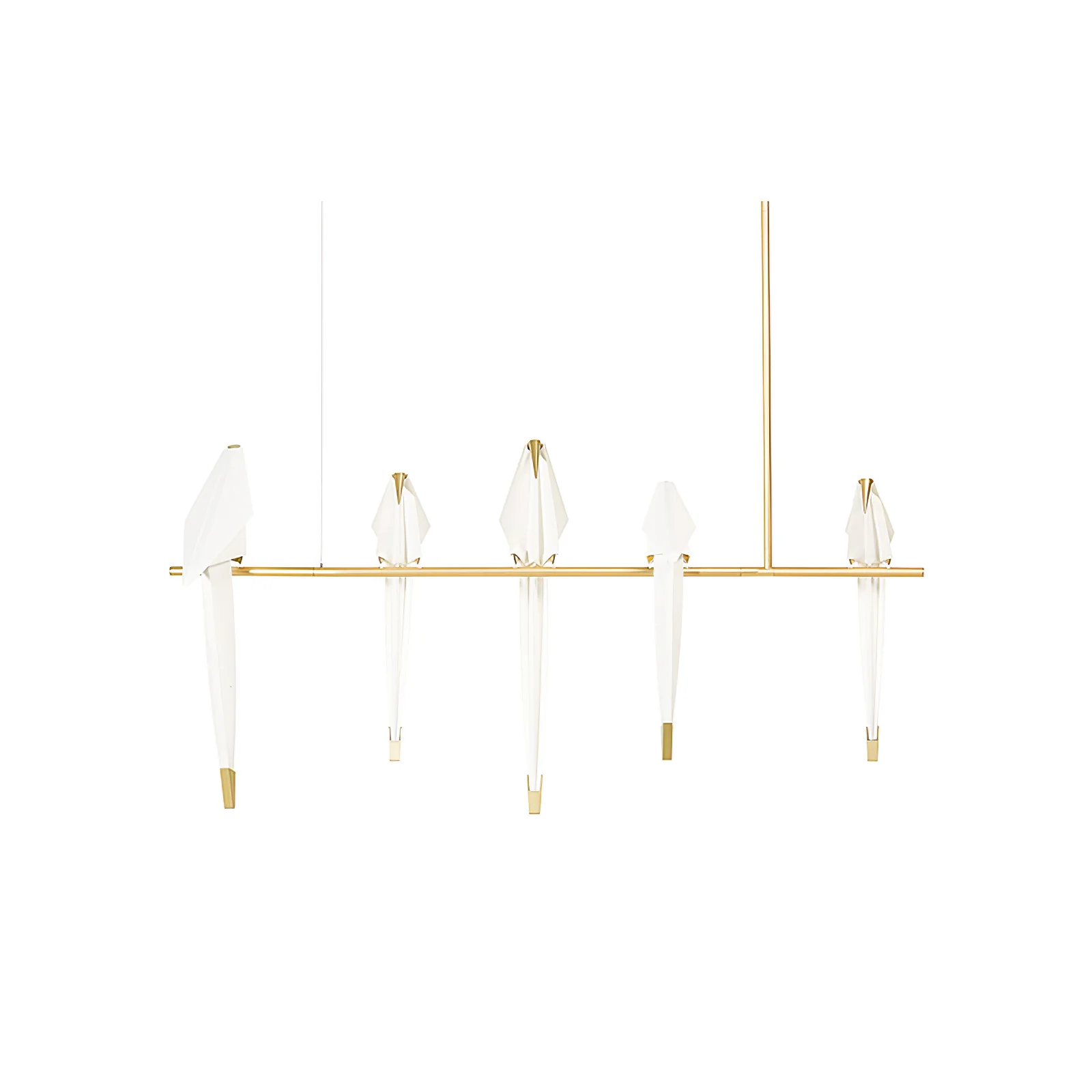 Orr Natural Acrylic Metal Gold Pendant Light Bedroom Living Room