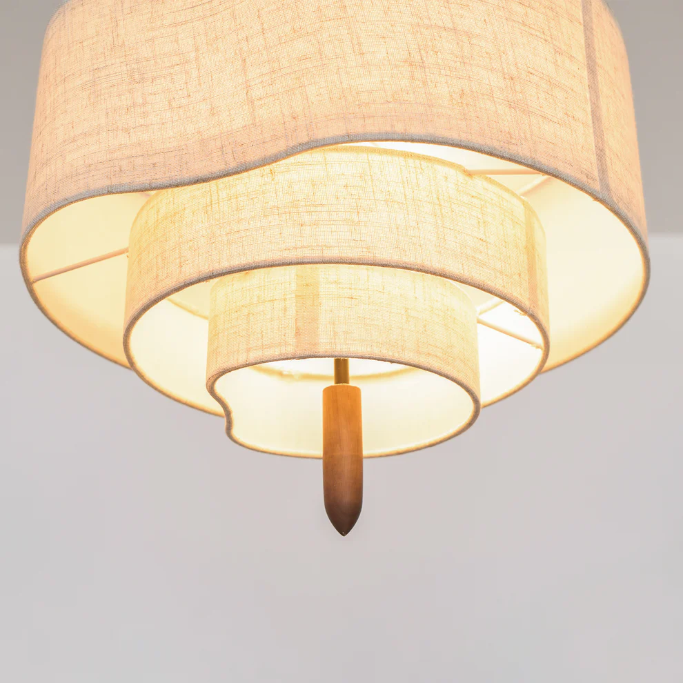 Renée Modern Pebble Fabric Pendant Light Bedroom Dining Room