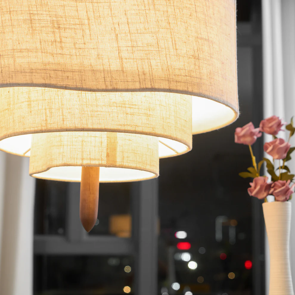 Renée Modern Pebble Fabric Pendant Light Bedroom Dining Room